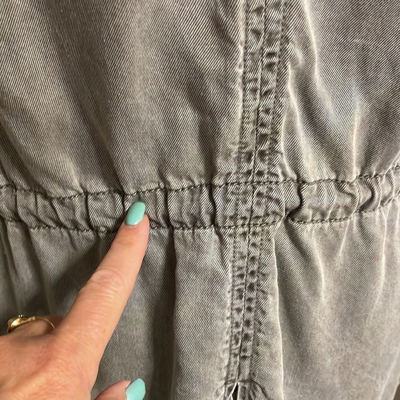 MAX JEANS women’s Drape Open Front Utility soft Vest adj draw string waist XS - Picture 11 of 15